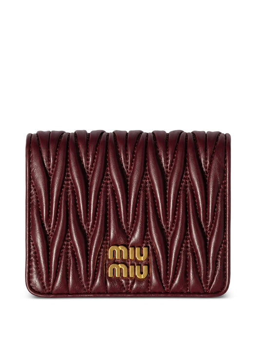 Small matelassé leather wallet 5MV204 AFPPF0007 MIU MIU 