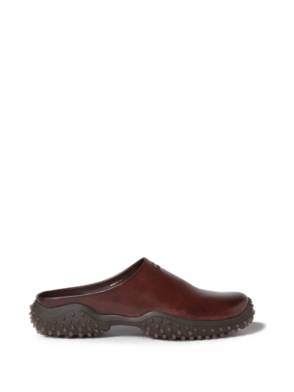 Leather bubble mules 5R802E F A045 5ODF0201 MIU MIU 