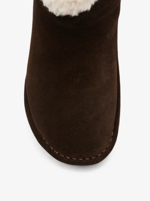 Shearling-trim logo-embossed boots 5T515E F ZF15 Z0GF0003 MIU MIU 
