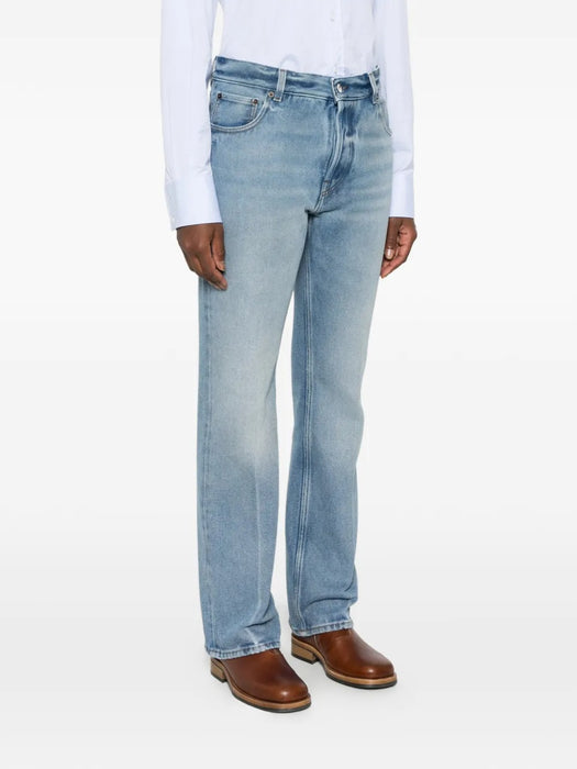 Five-pocket washed denim jeans GWP598 S OOO 192WF0013 MIU MIU 