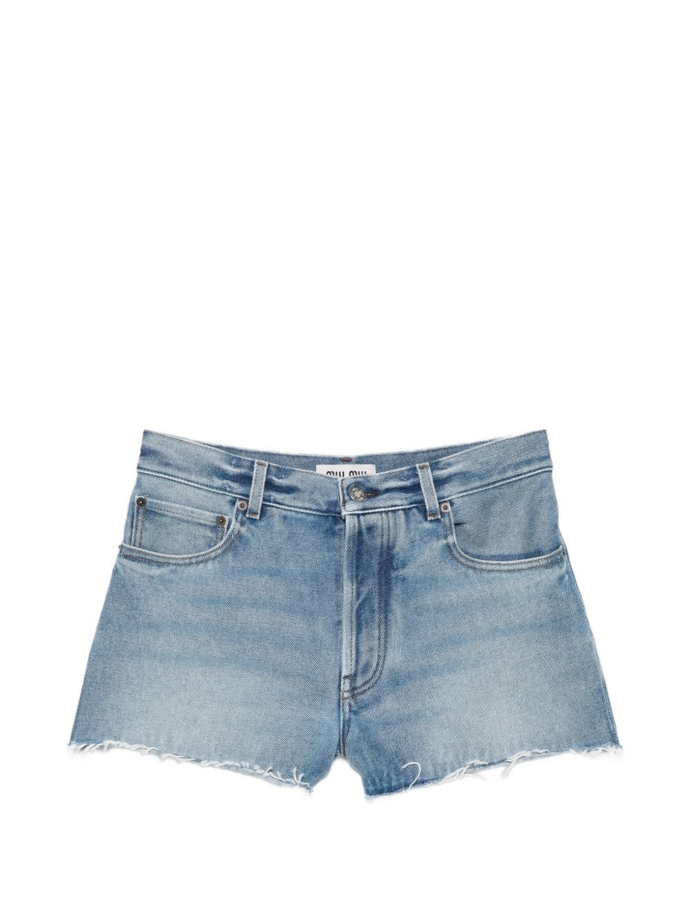 Washed denim shorts GWP609 S OOO 192WF0013 MIU MIU 