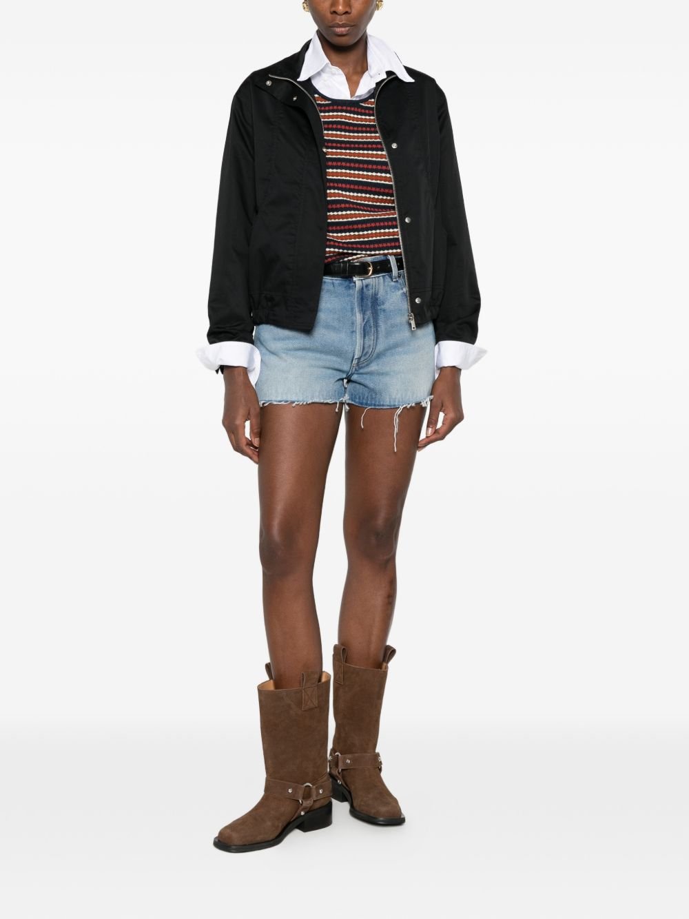 Washed denim shorts GWP609 S OOO 192WF0013 MIU MIU 