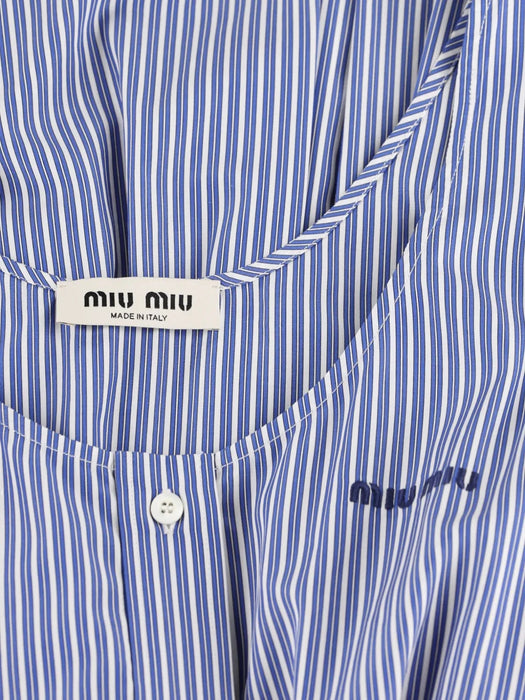 Striped sleeveless mini dress MF6445 S OOO 195DF098Z MIU MIU 