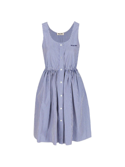 Striped sleeveless mini dress MF6445 S OOO 195DF098Z MIU MIU 