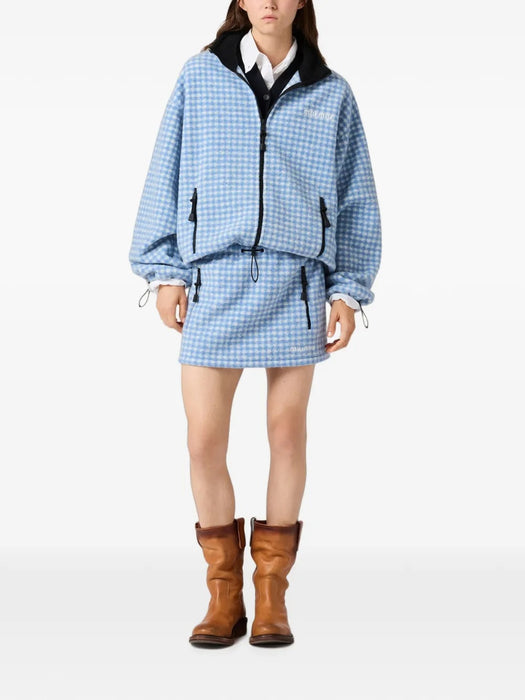 Logo-embroidery cardigan MJL042 S OOO 6375F0UB3 MIU MIU 
