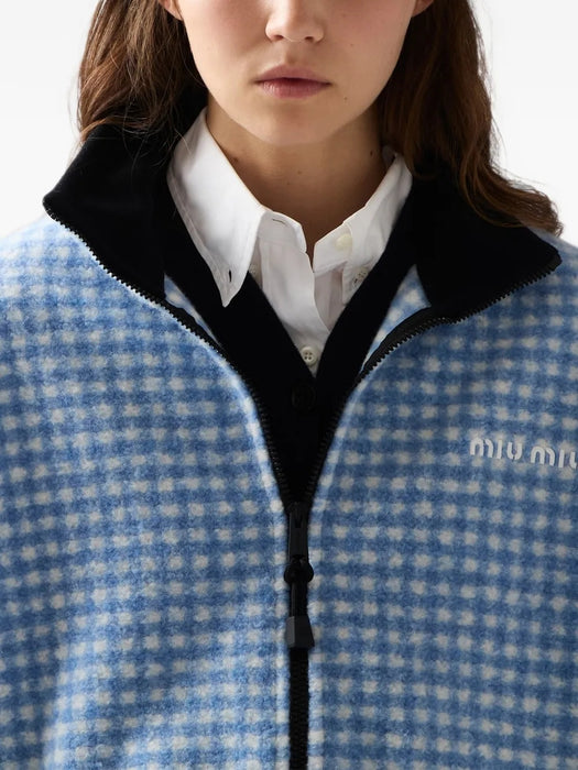 Logo-embroidery cardigan MJL042 S OOO 6375F0UB3 MIU MIU 