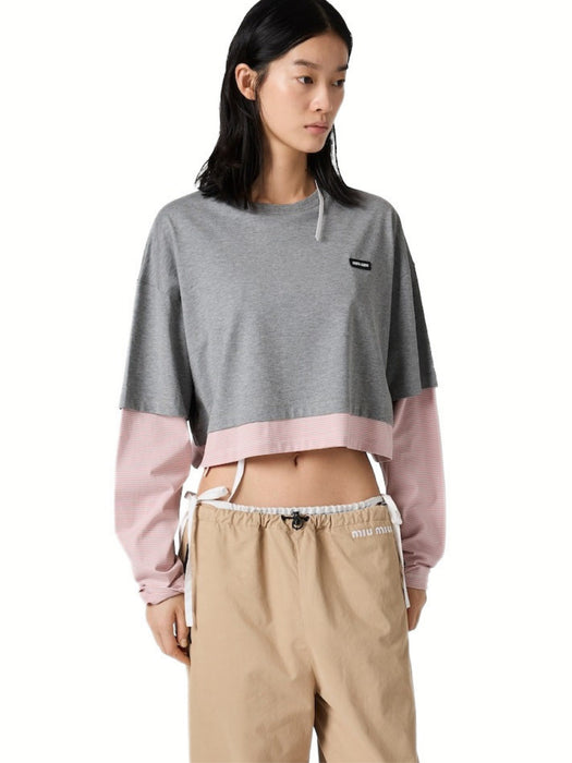 Cotton jersey t-shirt MJL135 S OOO 17ORF0L5D MIU MIU 