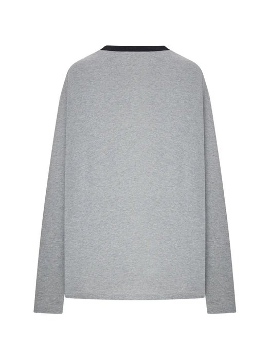 Logo-embroidered long-sleeve sweatshirt MJLA31 SOOO 1841F0BD9 MIU MIU 