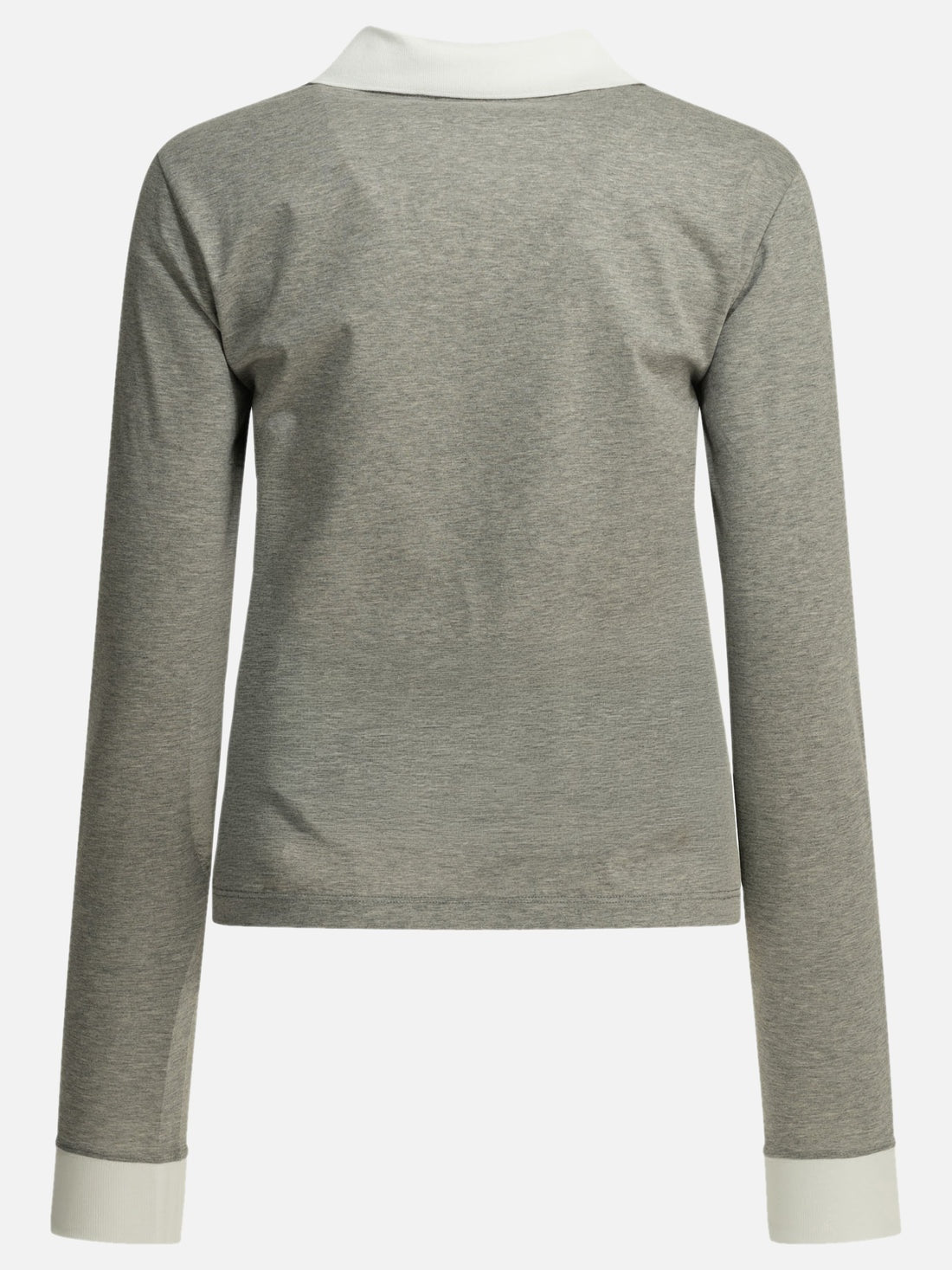 Buttonless polo shirt with logo MJLA57 192QF052N MIU MIU 