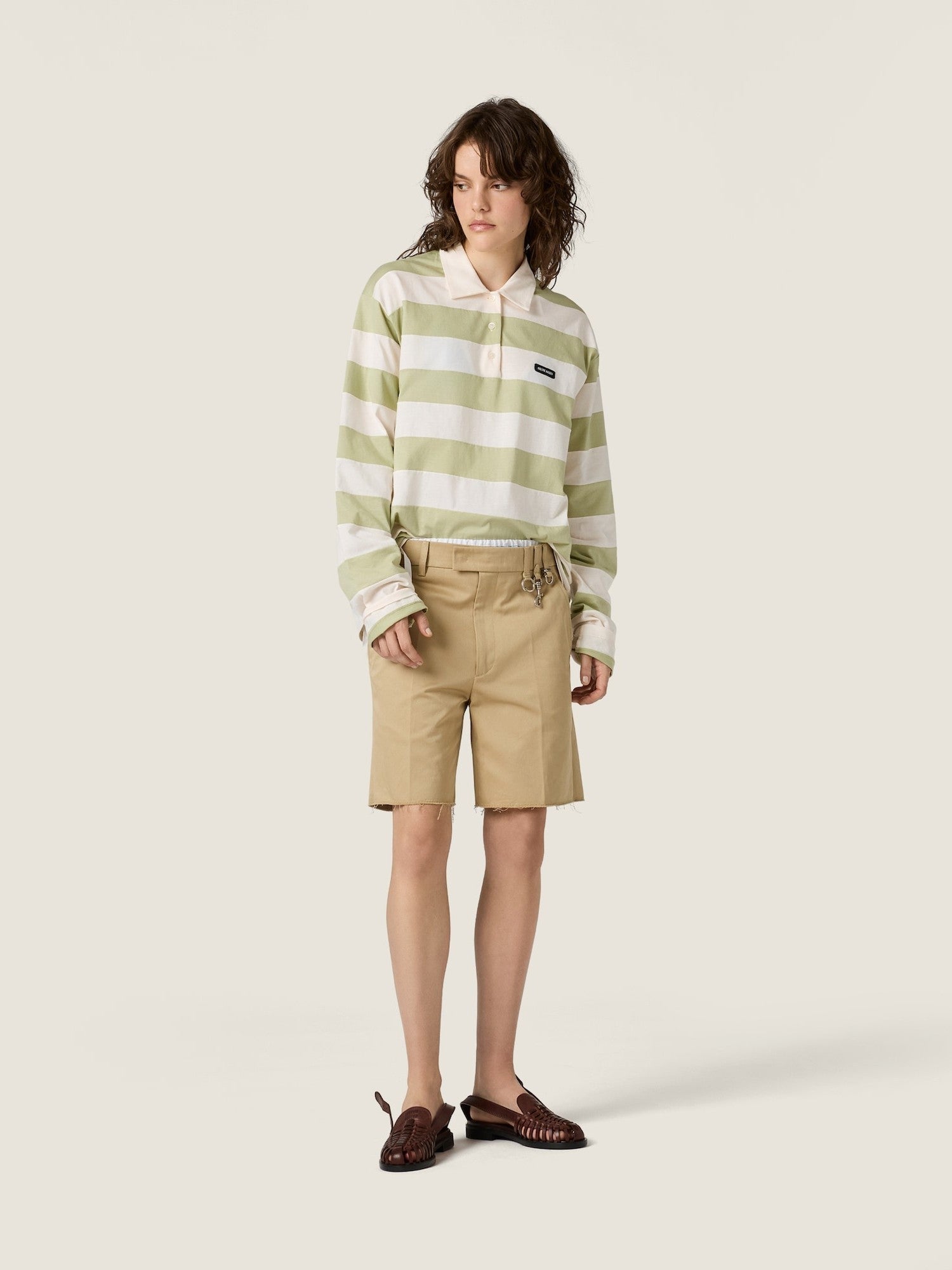 Striped jersey polo shirt MJLA60 S OOO 195LF05KA MIU MIU 