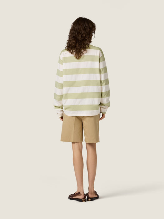 Striped jersey polo shirt MJLA60 S OOO 195LF05KA MIU MIU 