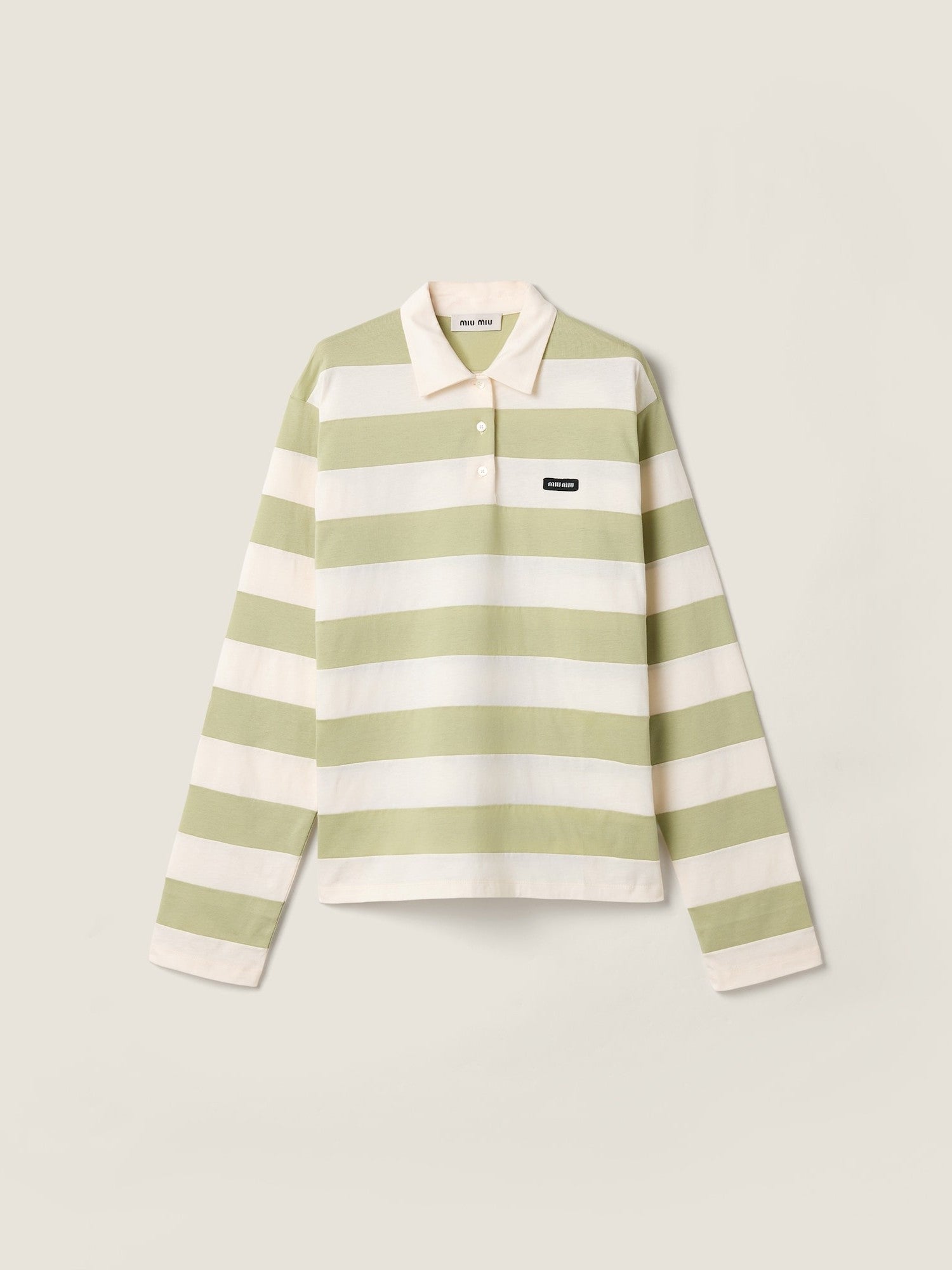 Striped jersey polo shirt MJLA60 S OOO 195LF05KA MIU MIU 