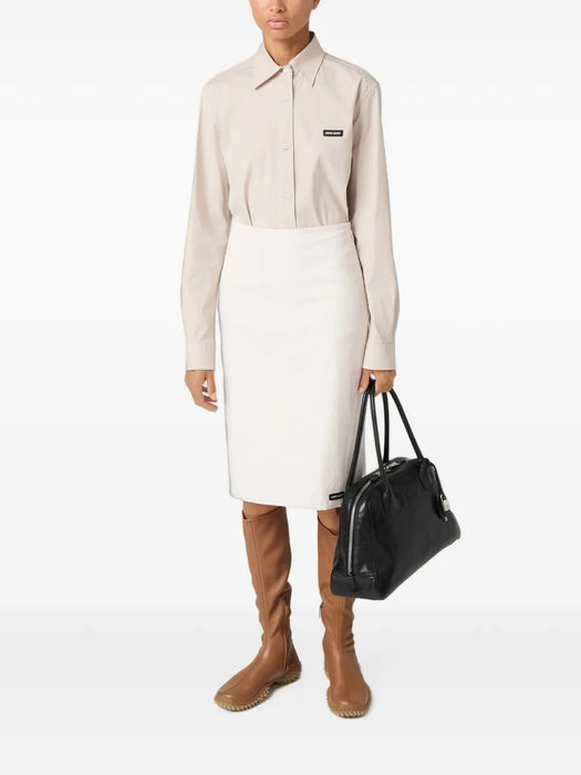 Stretch-poplin shirt MK2061 S OOO 6472F0A08 MIU MIU 