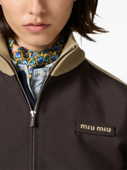Kid mohair blouson jacket ML1513 S OOO 12I1F0324 MIU MIU 