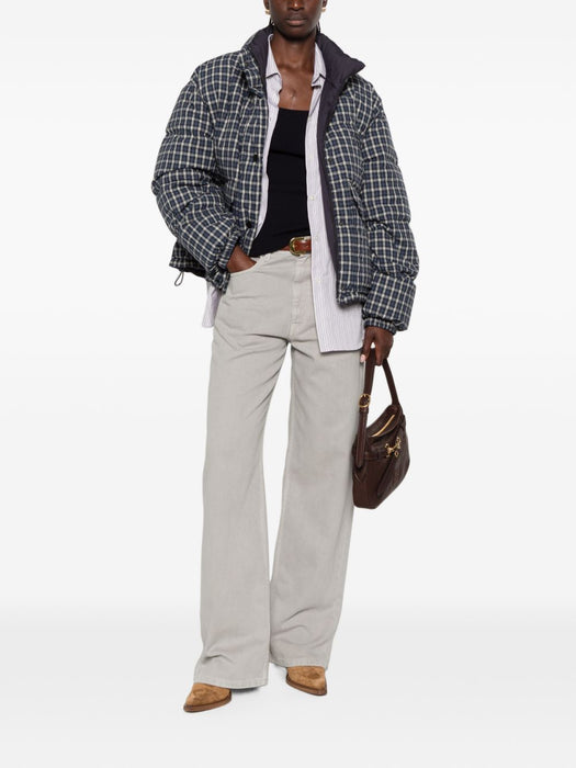 Reversible flannel down jacket ML1550 S OOO 6060F022X MIU MIU 