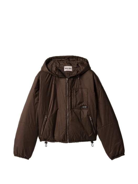Cropped ripstop down jacket ML1552 S OOO 6202F0324 MIU MIU 