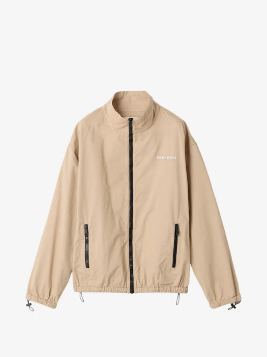 Washed gabardine blouson jacket ML1558 S OOO 19LWF0065 MIU MIU 