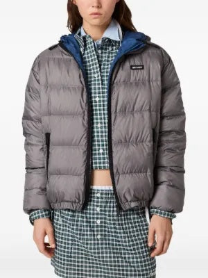 Light pongé down hoodie jacket ML1588 S OOO 1754F0276 MIU MIU 