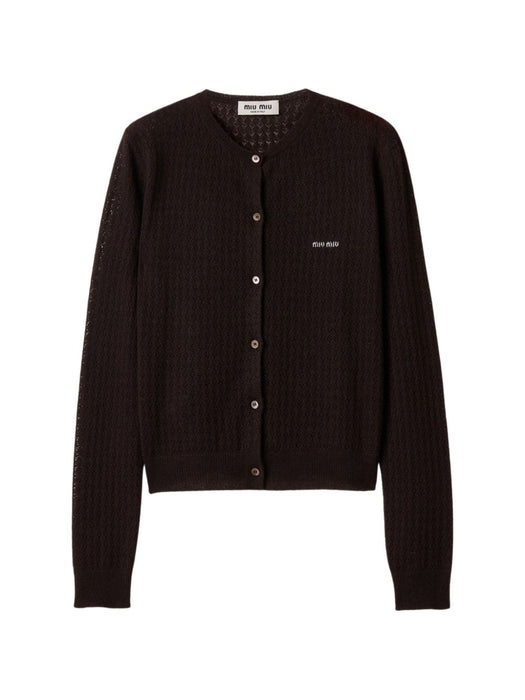 Logo Cardigan MMF03T S OOO 6064F0003 MIU MIU 