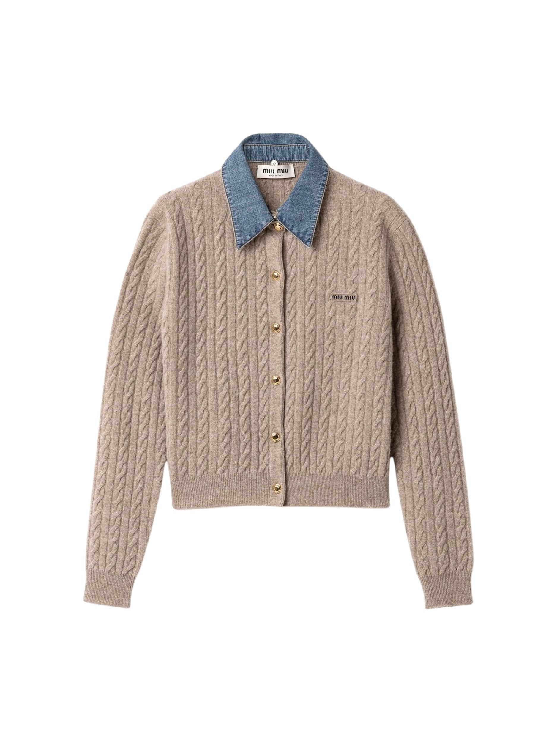 Wool and cashmere cardigan MMF04C S OOO 6342F0036 MIU MIU 