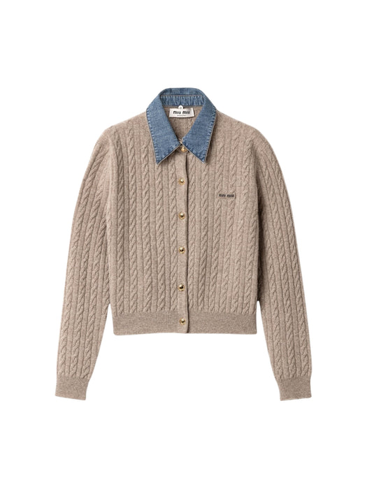 Wool and cashmere cardigan MMF04C S OOO 6342F0036 MIU MIU 