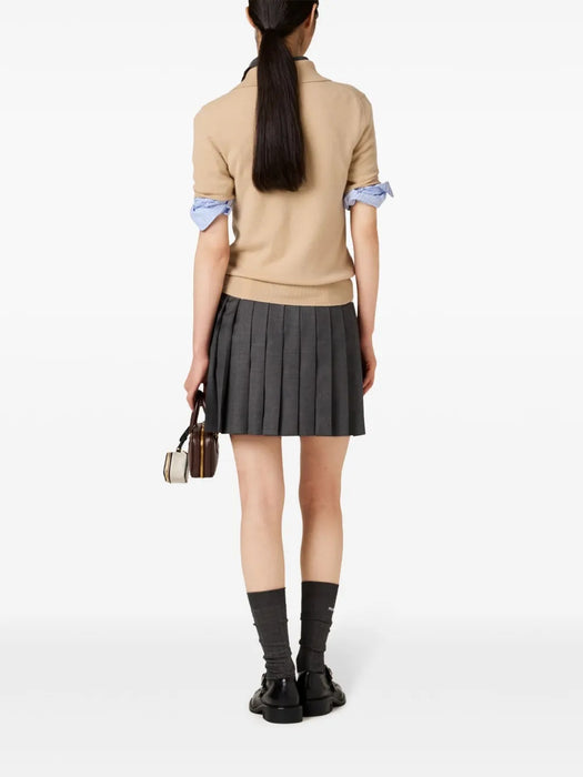 Cashmere polo top MMLA30 SOOO 15Z1F0627 MIU MIU 