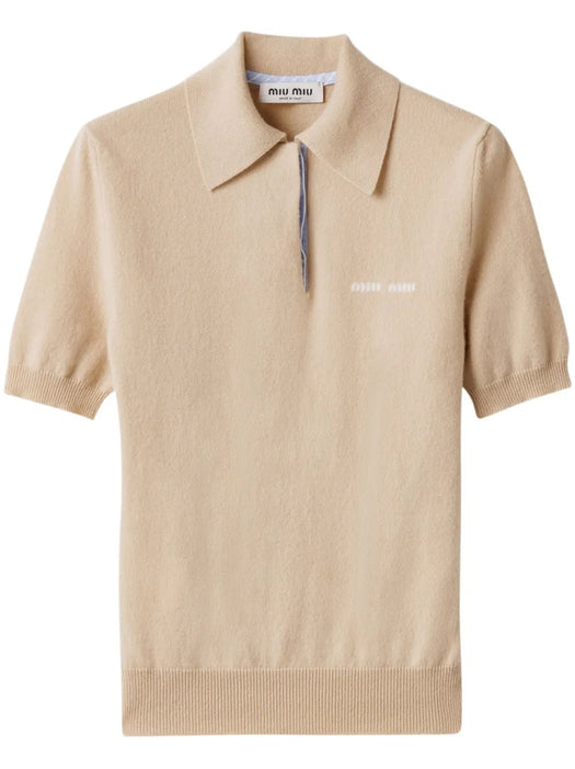 Cashmere polo top MMLA30 SOOO 15Z1F0627 MIU MIU 