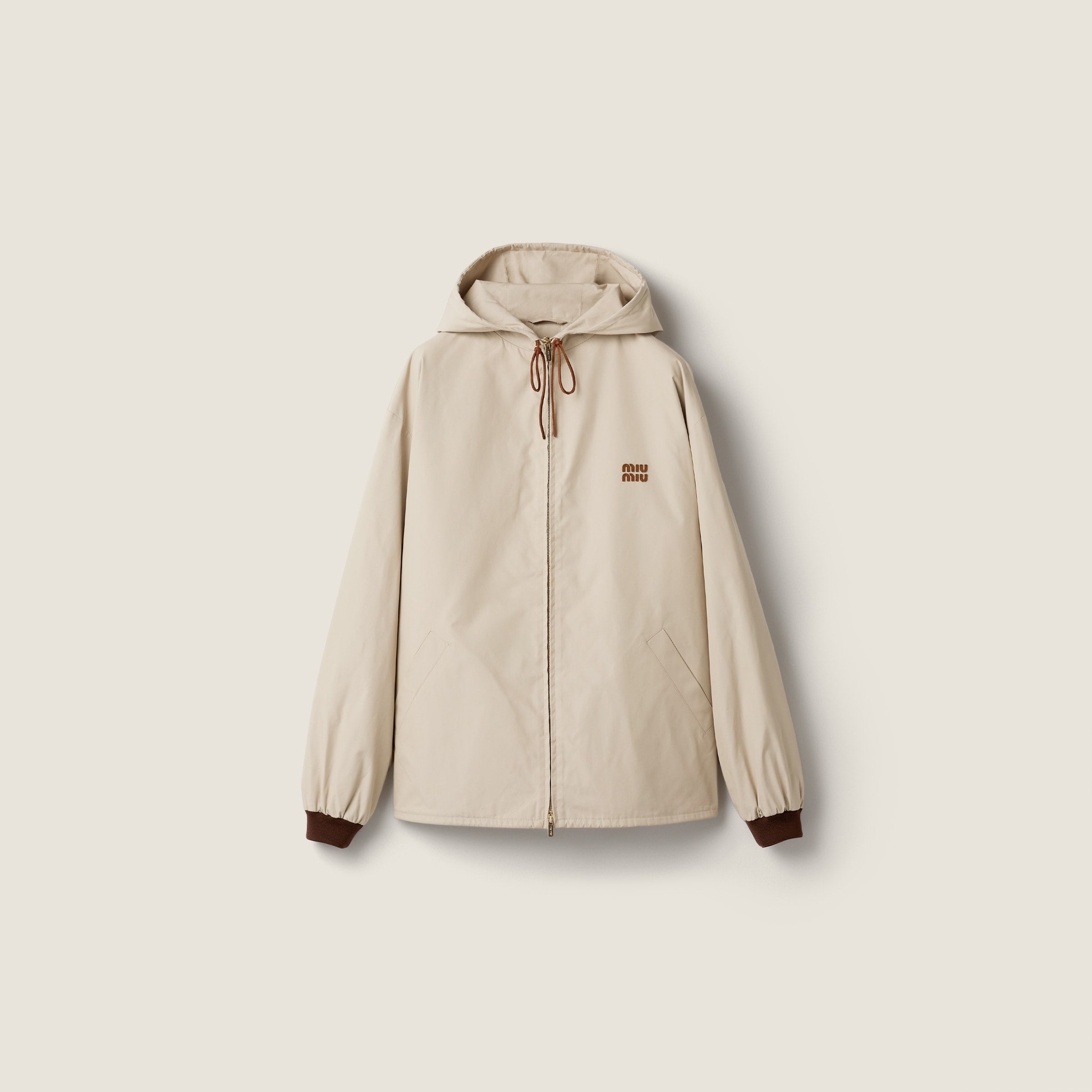 Single-breasted Panama cotton caban jacket MQ0002 S OOO 12NSF0A08 MIU MIU 