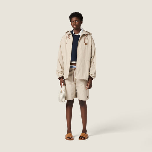 Single-breasted Panama cotton caban jacket MQ0002 S OOO 12NSF0A08 MIU MIU 