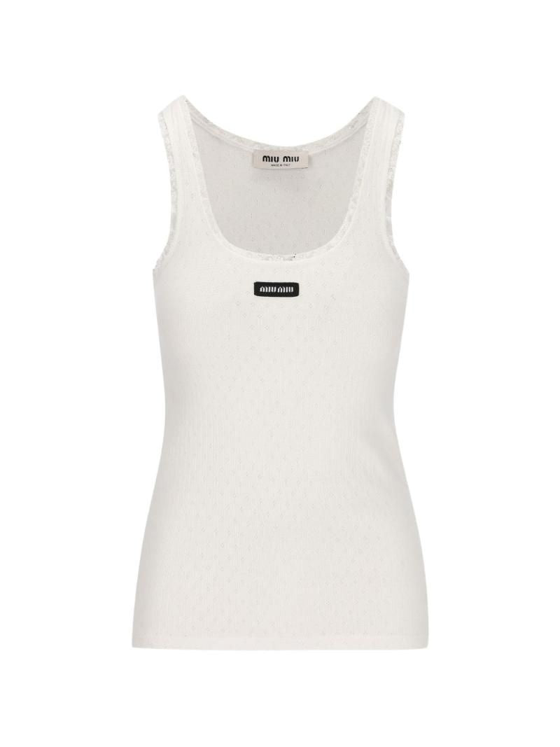 Cotton Tank Top MT2205 1951F0009 MIU MIU 