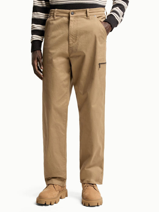 Logo-patch straight-leg trousers L2091 2A00030 598R1 206 MONCLER 