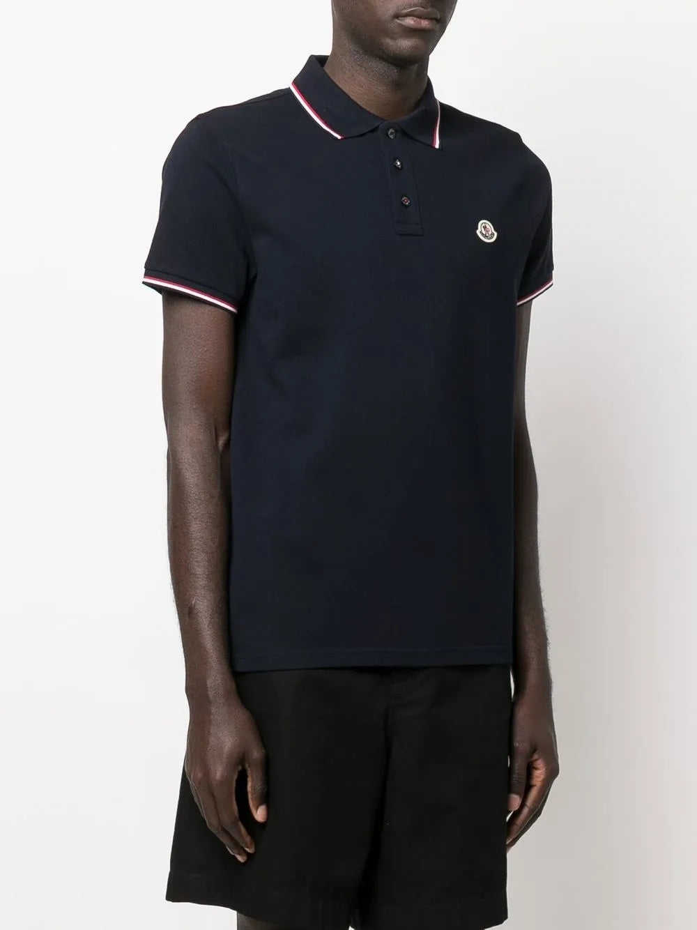 Logo-patch tipped polo shirt L2091 8A70300 84556 77X MONCLER 