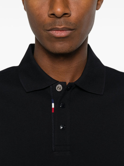 Logo-patch long-sleeve polo shirt L2091 8B00003 89A1677X MONCLER 