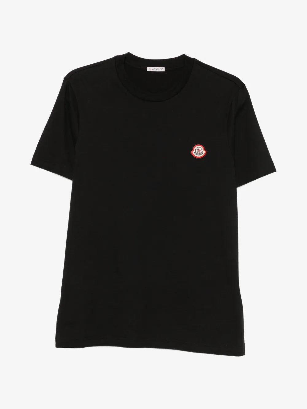 Logo-patch crew-neck T-shirt L2091 8C00045 89B8Y 999 MONCLER 