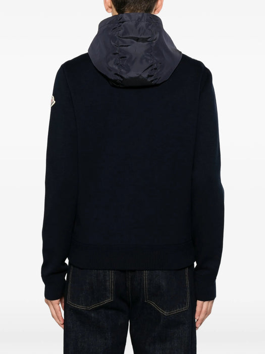 Logo-patch panelled hoodie L2091 9B00020 M1113 776 MONCLER 