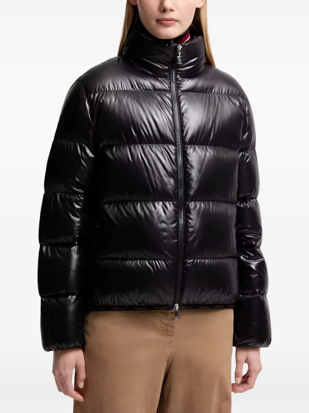 Abbadia quilted logo-patch jacket L2093 1A00140 5963V 999 MONCLER 