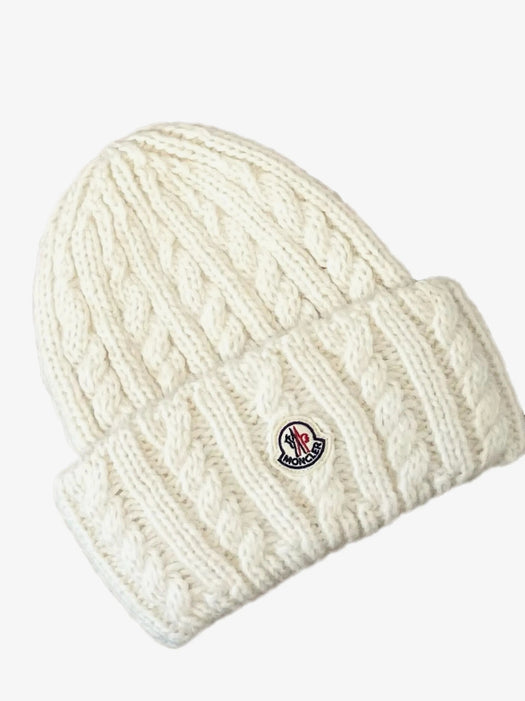 Cable knit wool blend beanie hat L2093 3B00031 - N0403 034 MONCLER 