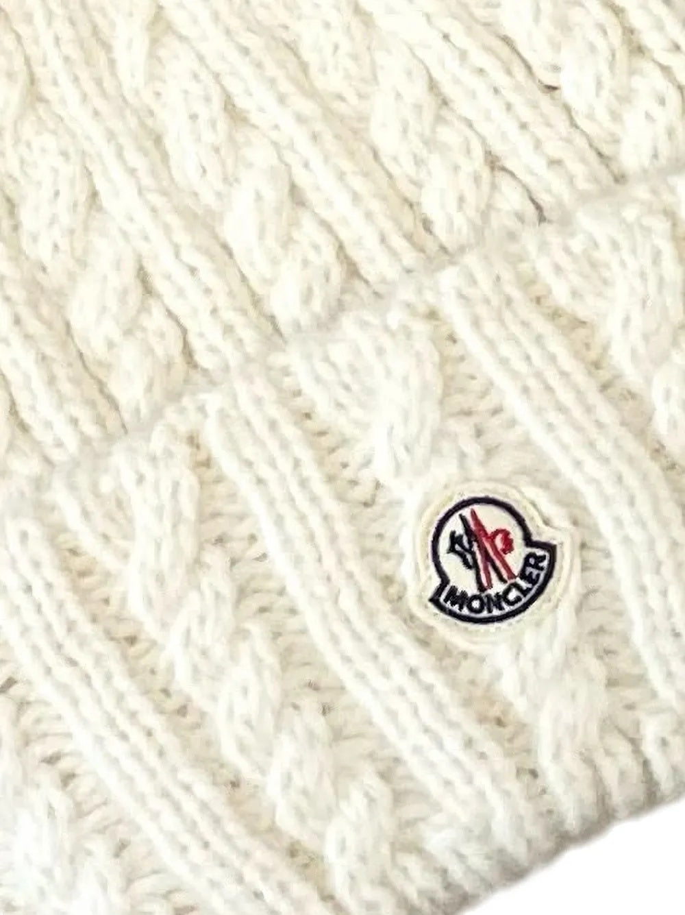 Cable knit wool blend beanie hat L2093 3B00031 - N0403 034 MONCLER 