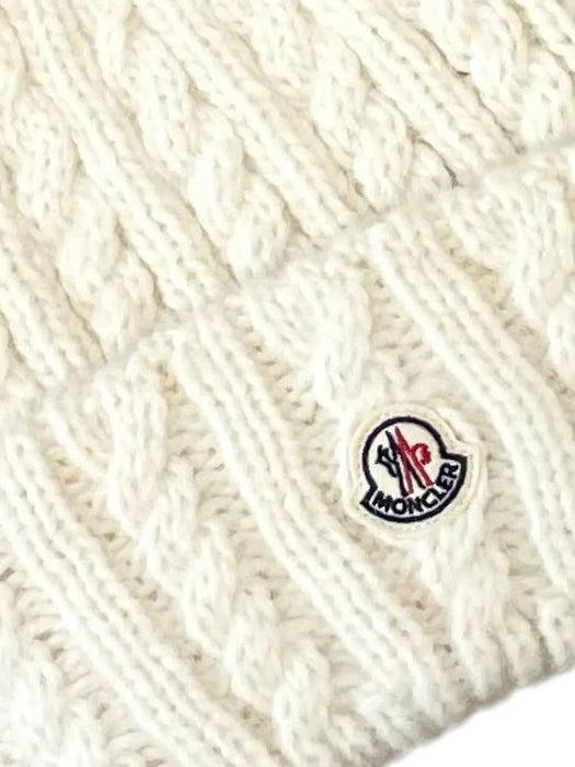 Cable knit wool blend beanie hat L2093 3B00031 - N0403 034 MONCLER 