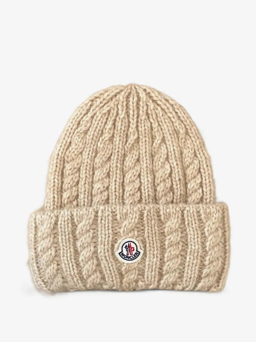Cable knit wool blend beanie L2093 3B00031 - N0403 20P MONCLER 
