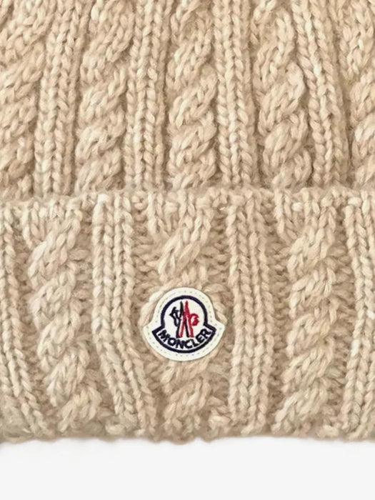 Cable knit wool blend beanie L2093 3B00031 - N0403 20P MONCLER 