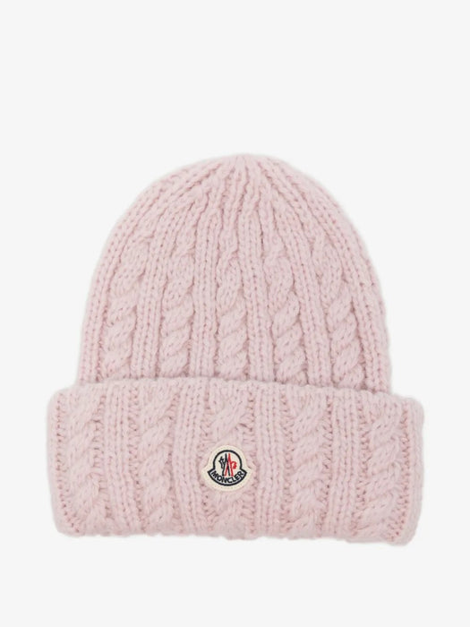 Cable-knit beanie hat L2093 3B00031 - N0403 51A MONCLER 
