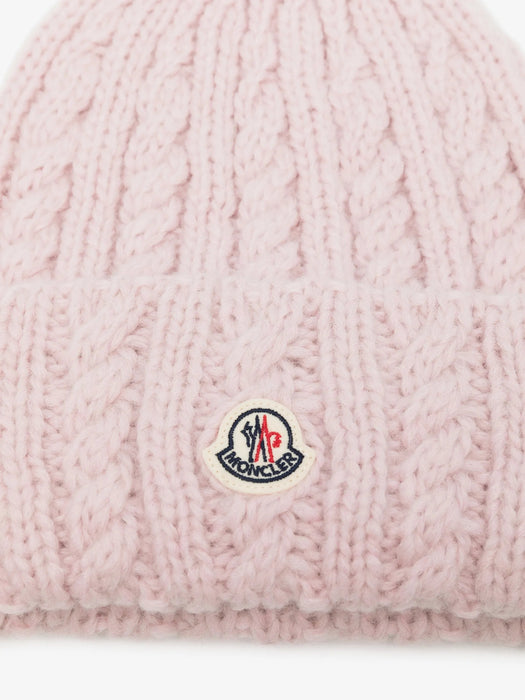 Cable-knit beanie hat L2093 3B00031 - N0403 51A MONCLER 