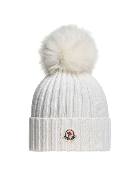 Wool Beanie with Pom Pom L2093 3B00039 - M1131 034 MONCLER 