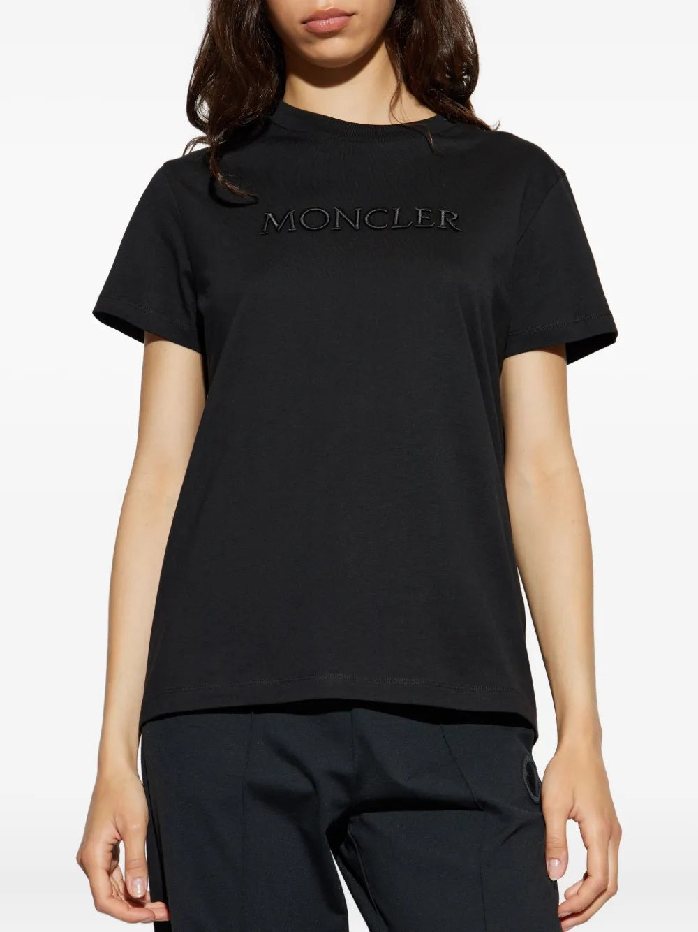 Logo-embroidered T-shirt L2093 8C00021 89AUO 999 MONCLER 