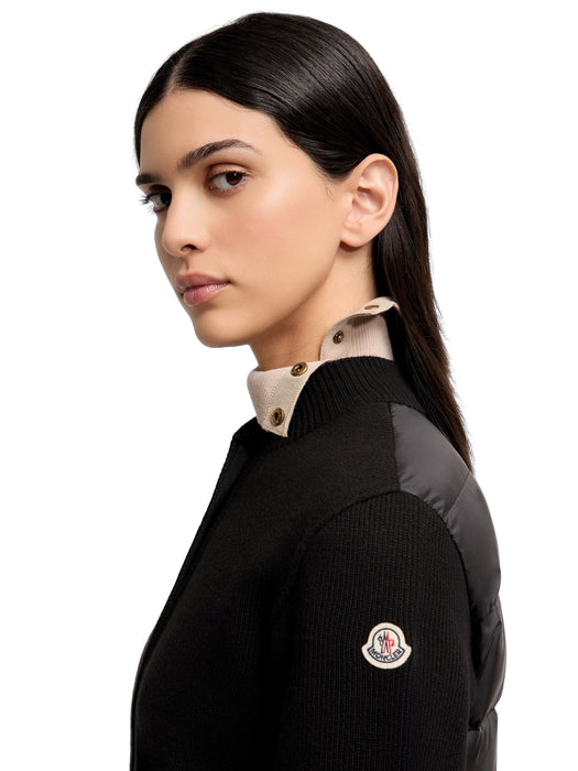 Wool & Cashmere Blend Padded Cardigan<BR/><BR/><BR/> L2093 9B00023 M4281 999 MONCLER 