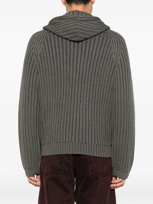 Level ribbed-knit hoodie cardigan M4263LS  OUR LEGACY 