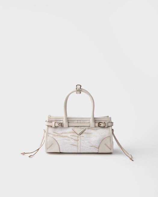 Bonnie small printed linen handbag 1BA486 V OFO 2FPTF0009 PRADA 