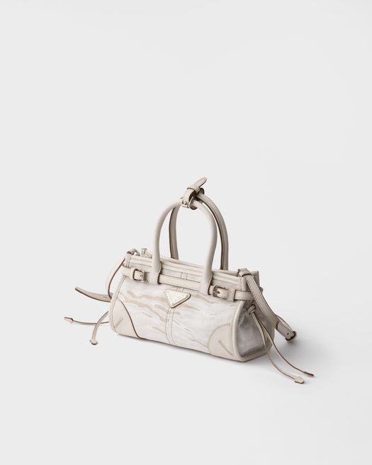 Bonnie small printed linen handbag 1BA486 V OFO 2FPTF0009 PRADA 