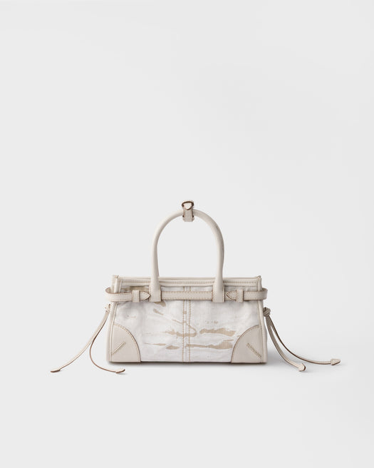 Bonnie small printed linen handbag 1BA486 V OFO 2FPTF0009 PRADA 